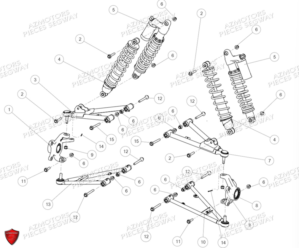 Suspension Avant SEGWAY Pièces SNARLER AT6 L EPS DELUXE