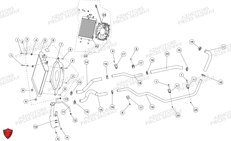 Systeme De Refroidissement SEGWAY Pièces SNARLER AT6 L EPS DELUXE