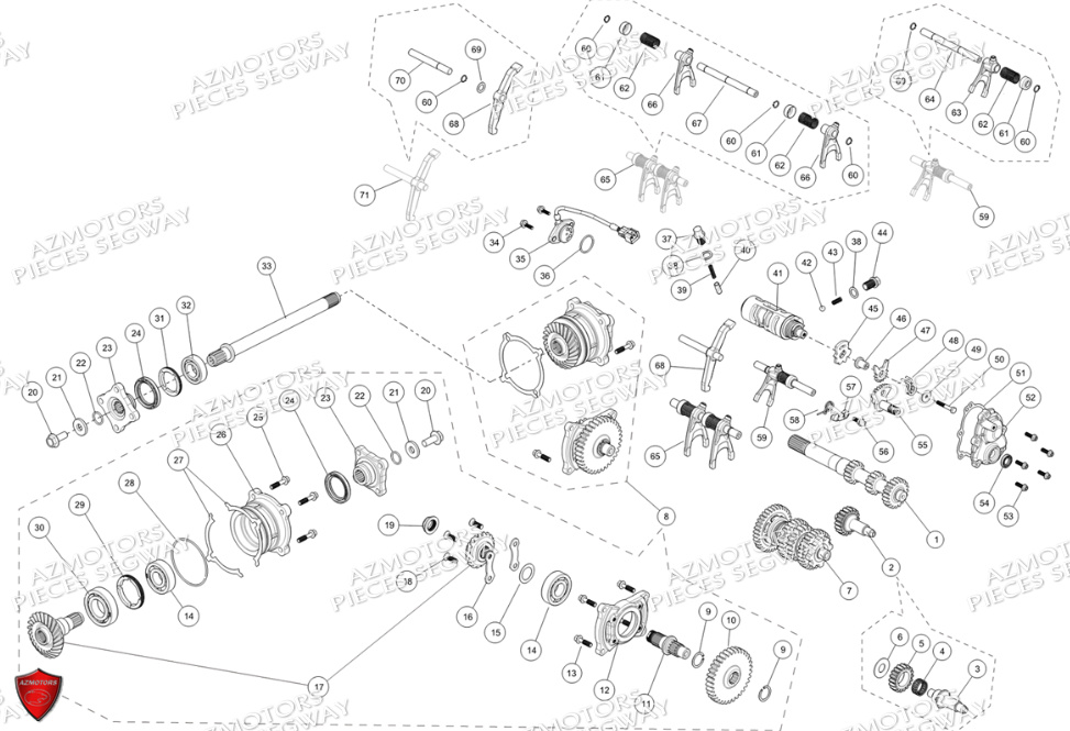 Transmission SEGWAY Pièces SNARLER AT6 L EPS DELUXE