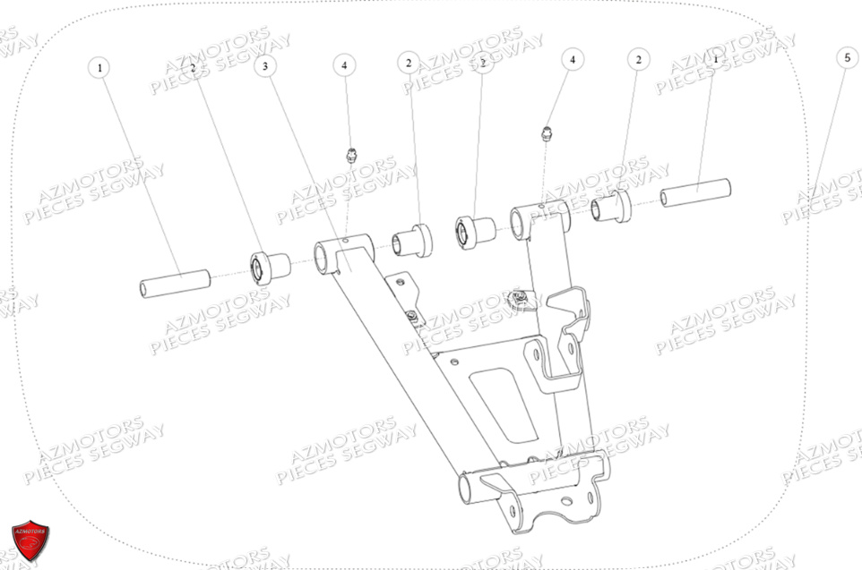 Triangle Arriere Inferieur Droit SEGWAY Pièces SNARLER AT6 L EPS DELUXE