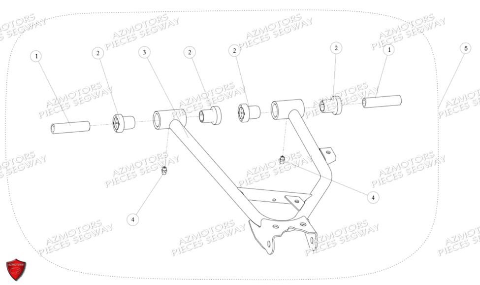 Triangle Arriere Superieur Droit SEGWAY Pièces SNARLER AT6 L EPS DELUXE