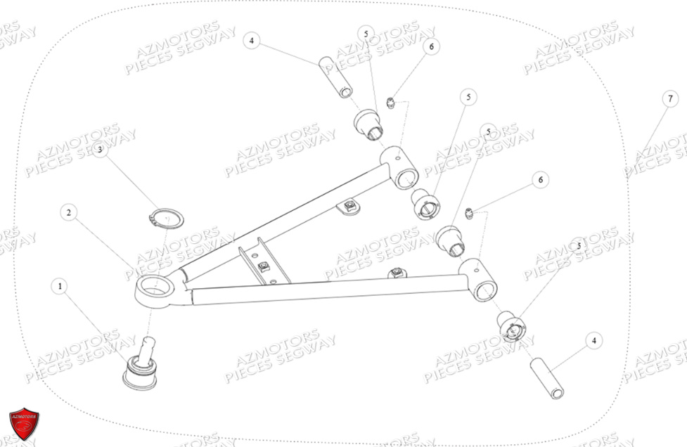 TRIANGLE AVANT INFERIEUR GAUCHE SEGWAY AT6L