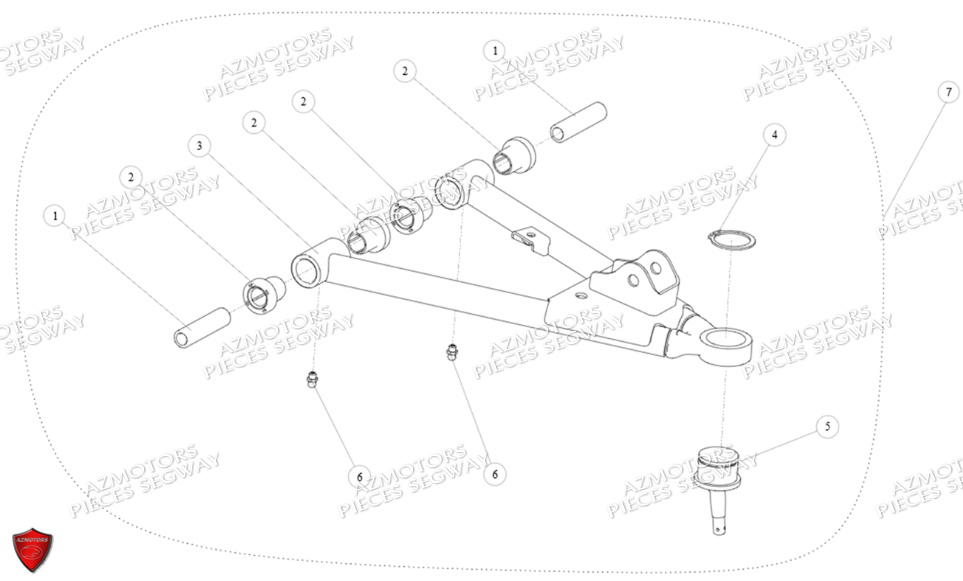 Triangle Avant Superieur Droit SEGWAY Pièces SNARLER AT6 L EPS DELUXE