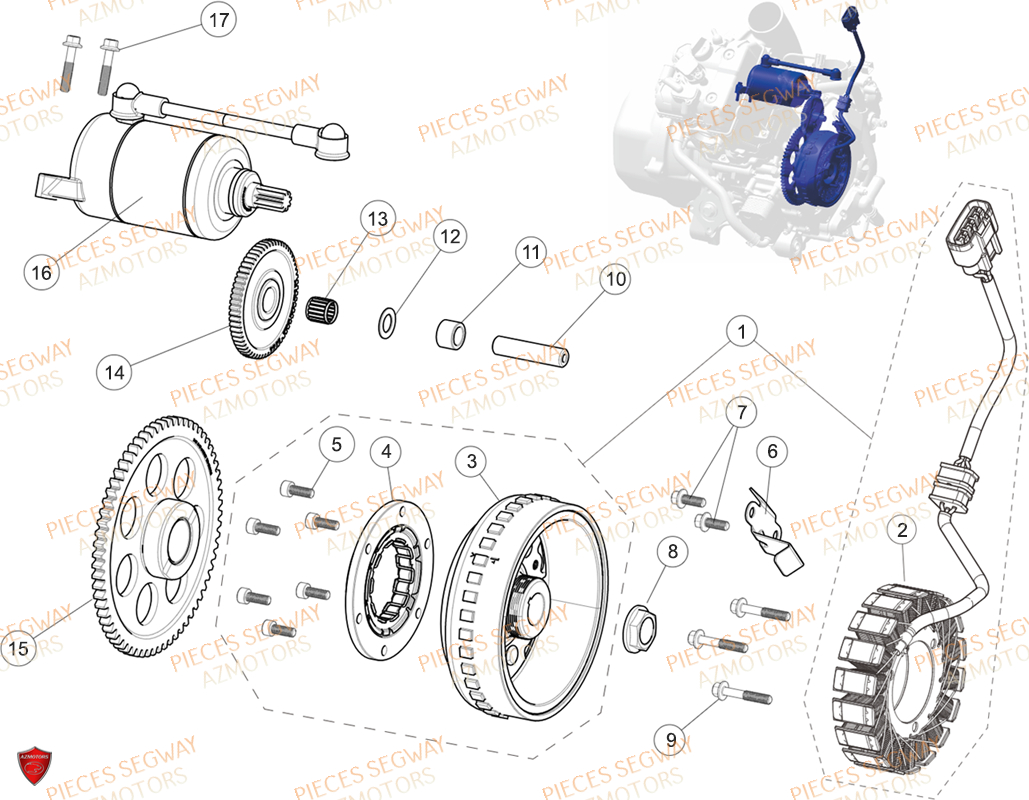 ALTERNATEUR SEGWAY AT6L STD