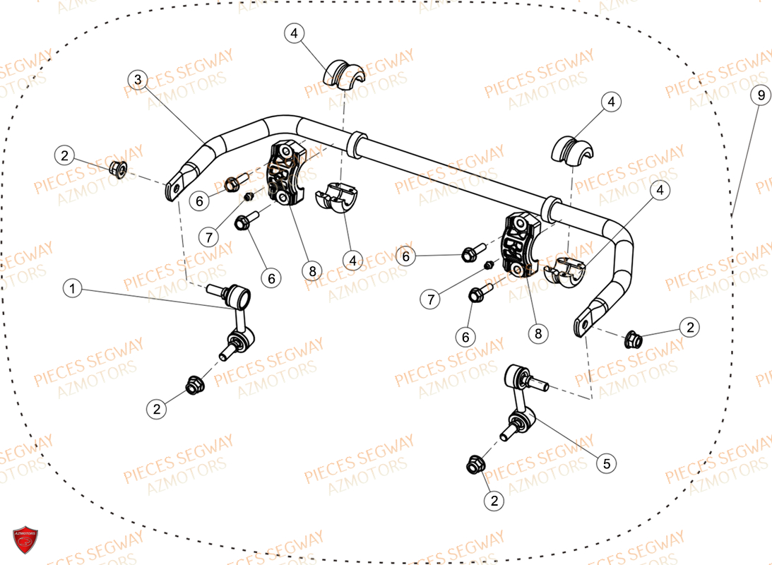 BARRE STABILISATRICE ARRIERE SEGWAY AT6L STD