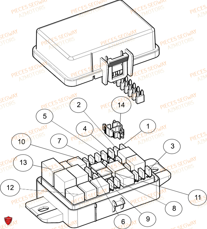 Boite A Fusibles SEGWAY Pièces AT6L STANDARD CHASSIS LONG