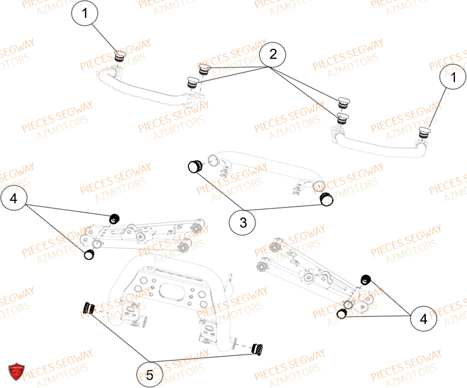 Bouchons SEGWAY Pièces AT6L STANDARD CHASSIS LONG