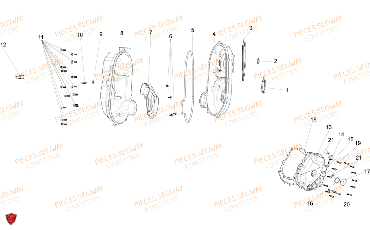 CACHES VARIATEUR SEGWAY AT6L STD