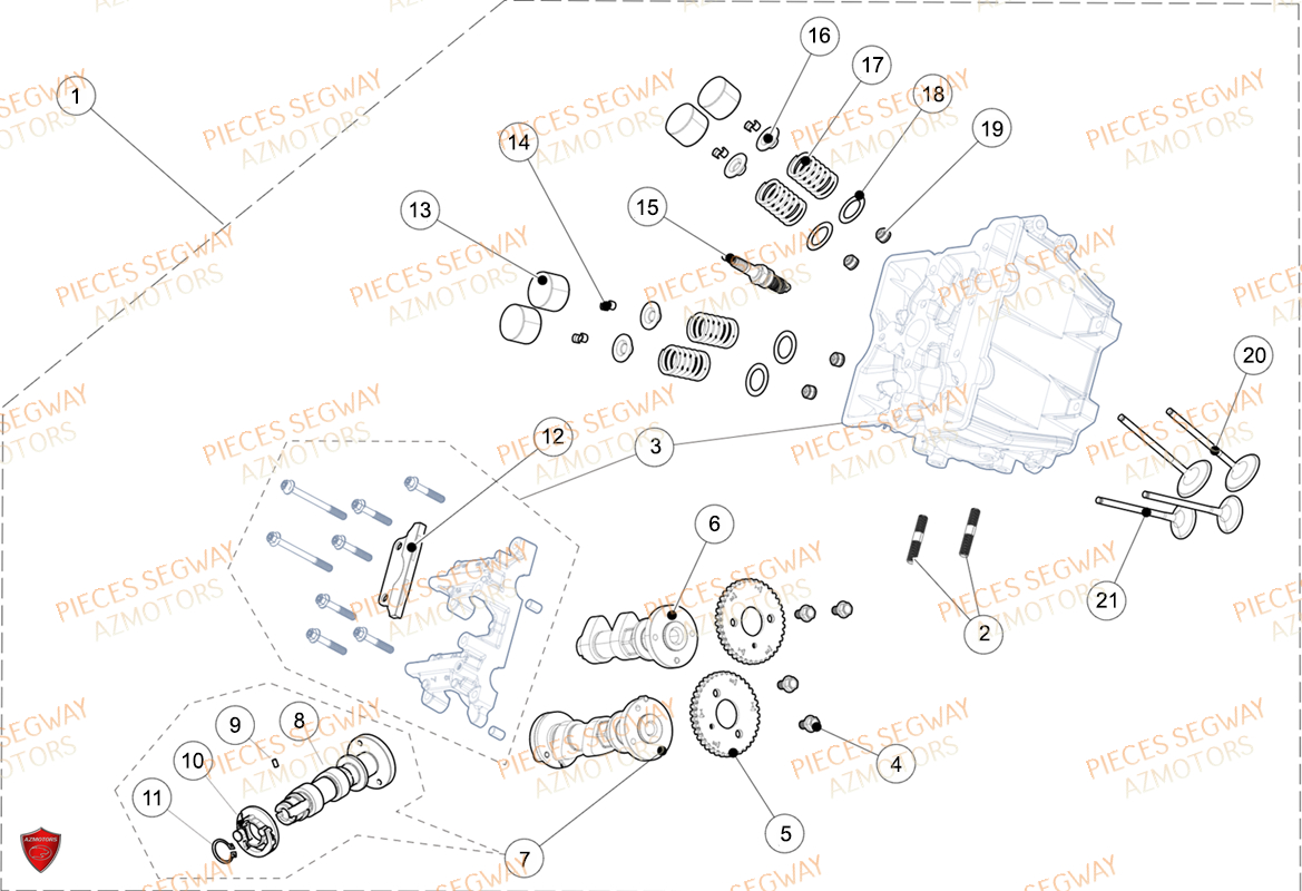 Culasse SEGWAY Pièces AT6L STANDARD CHASSIS LONG