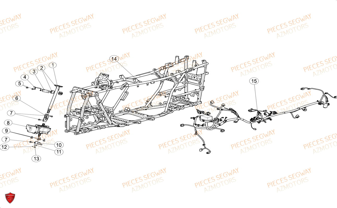 Direction Assistee SEGWAY Pièces AT6L STANDARD CHASSIS LONG