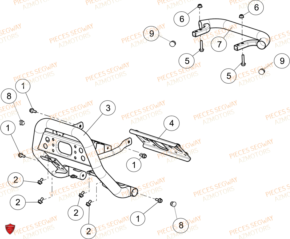 Pare Chocs SEGWAY Pièces AT6L STANDARD CHASSIS LONG