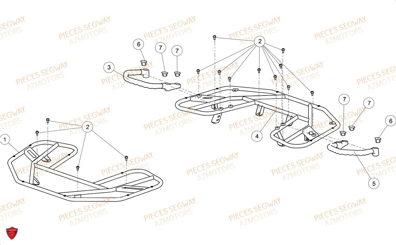 Porte Bagages SEGWAY Pièces AT6L STANDARD CHASSIS LONG