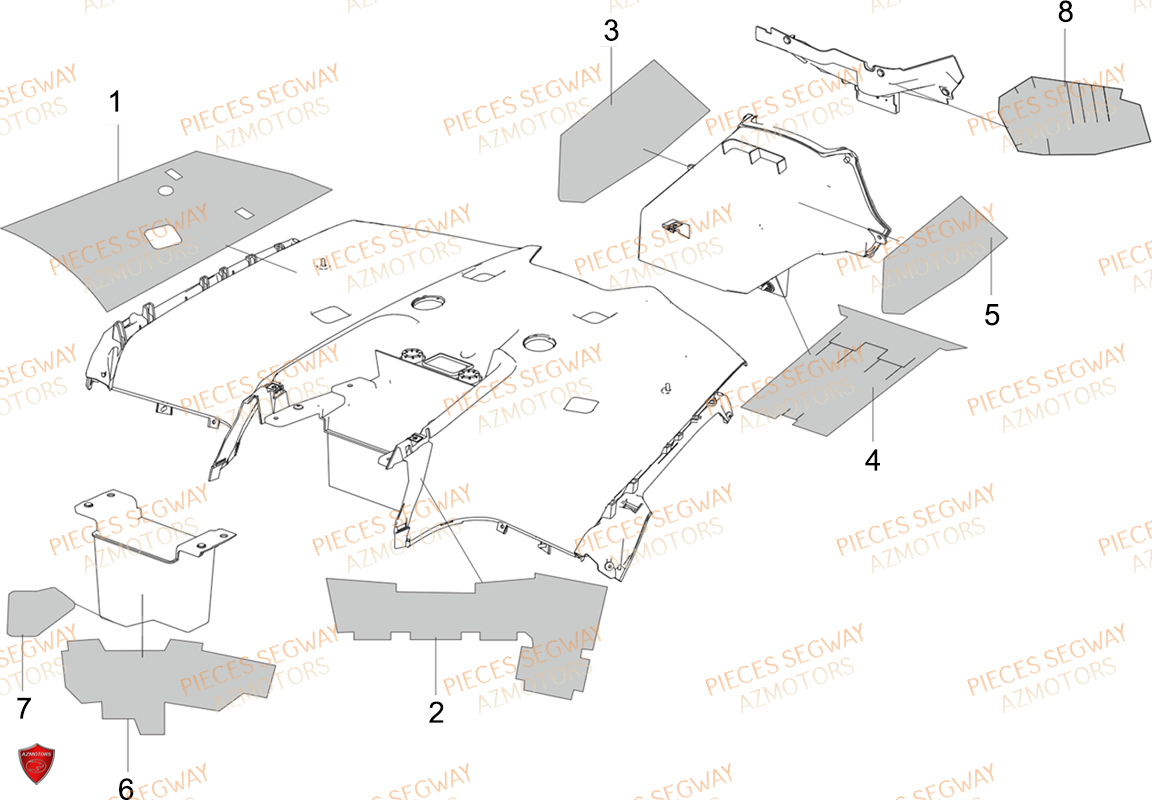 Protections Thermiques SEGWAY Pièces AT6L STANDARD CHASSIS LONG