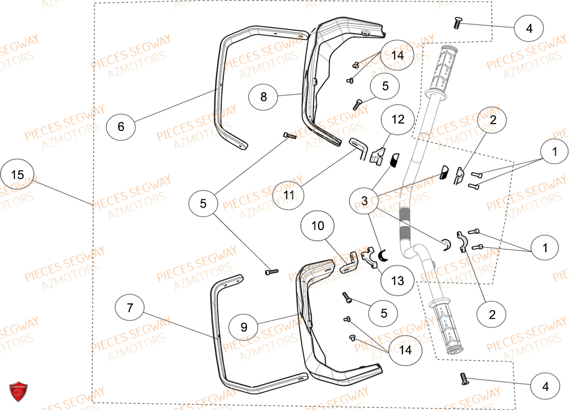 Protege Main SEGWAY Pièces AT6L STANDARD CHASSIS LONG