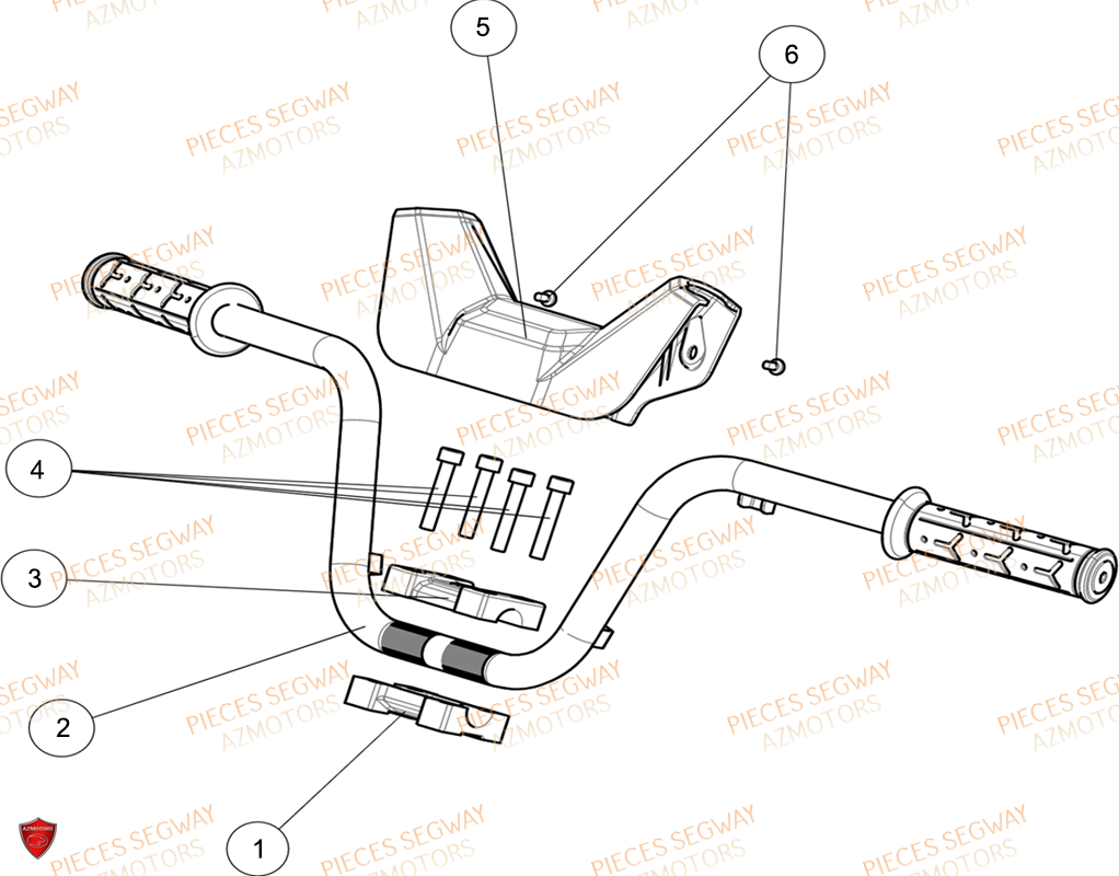 Protege Guidon SEGWAY Pièces AT6L STANDARD CHASSIS LONG