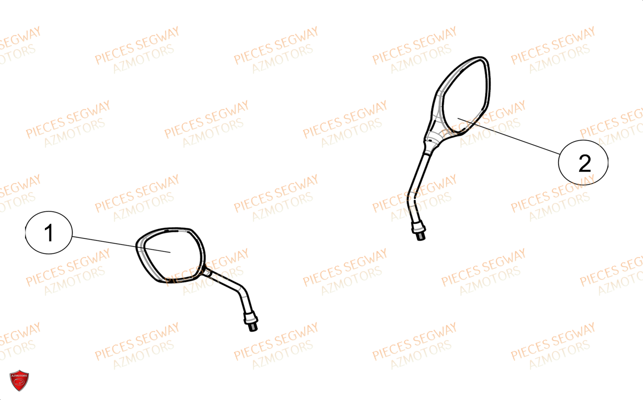 Retroviseurs SEGWAY Pièces AT6L STANDARD CHASSIS LONG
