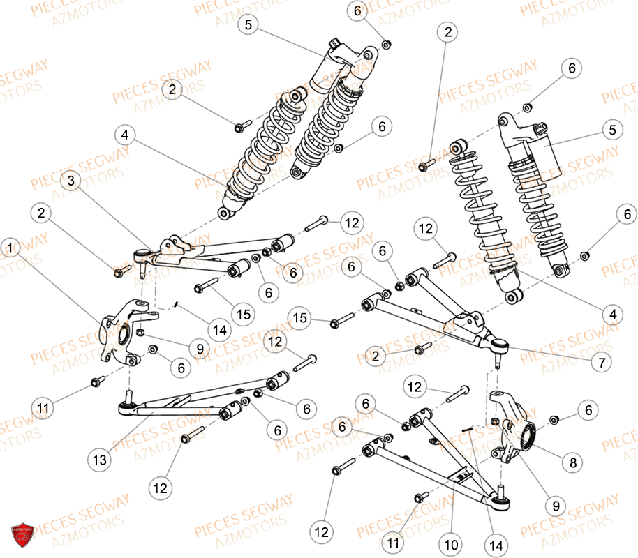 SUSPENSION AVANT SEGWAY AT6L STD