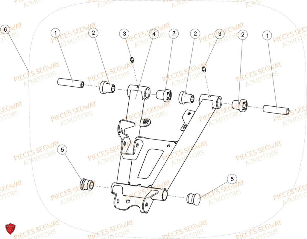 TRIANGLE ARRIERE INF GAUCHE SEGWAY AT6L STD