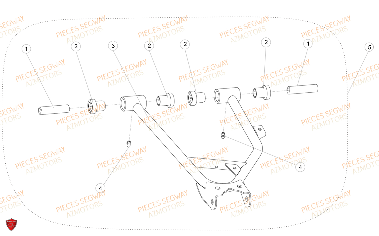 Triangle Arriere Sup Droit SEGWAY Pièces AT6L STANDARD CHASSIS LONG