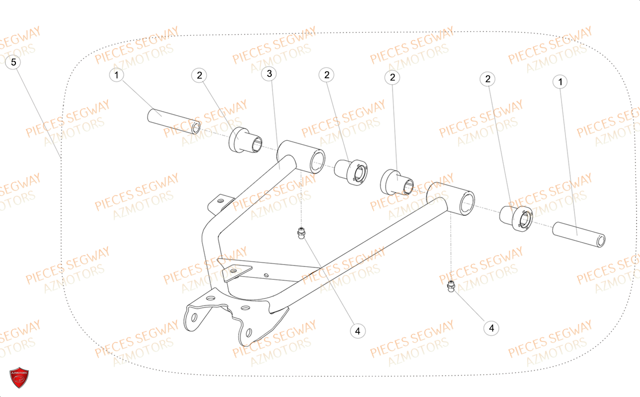 TRIANGLE ARRIERE SUP GAUCHE SEGWAY AT6L STD