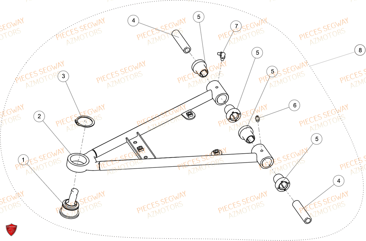 TRIANGLE AVANT INF GAUCHE SEGWAY AT6L STD