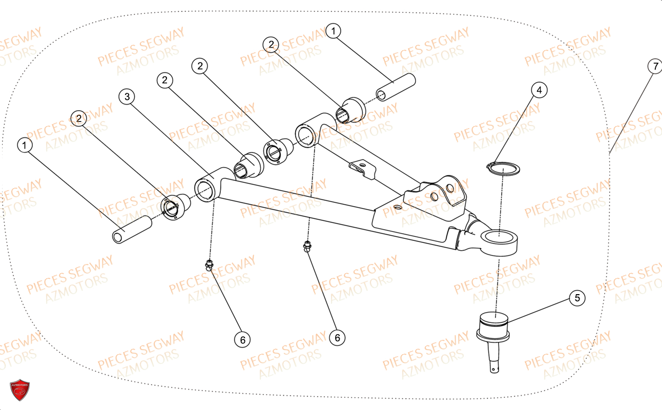 TRIANGLE AVANT SUP DROIT SEGWAY AT6L STD