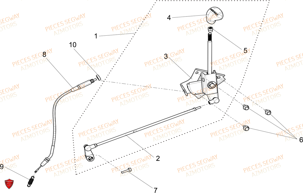 TRINGLERIE DE VITESSE SEGWAY AT6L STD