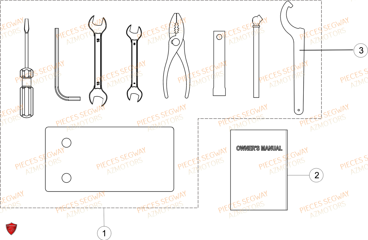 Trousse A Outils SEGWAY Pièces AT6L STANDARD CHASSIS LONG