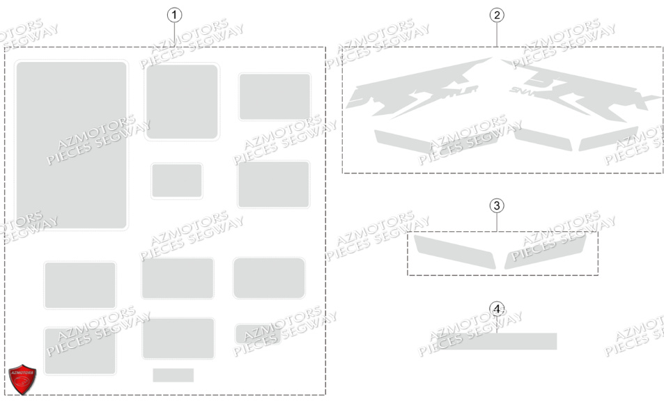 Autocollants SEGWAY Pièces QUAD SNARLER AT6S EPS