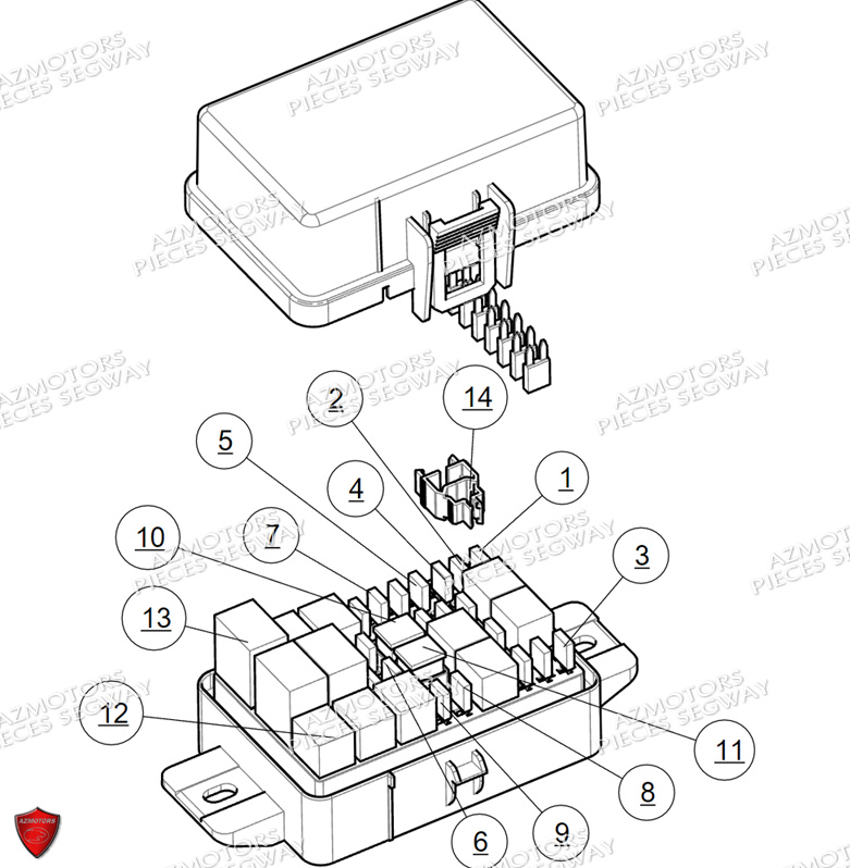 Boite A Fusibles SEGWAY Pièces QUAD SNARLER AT6S EPS