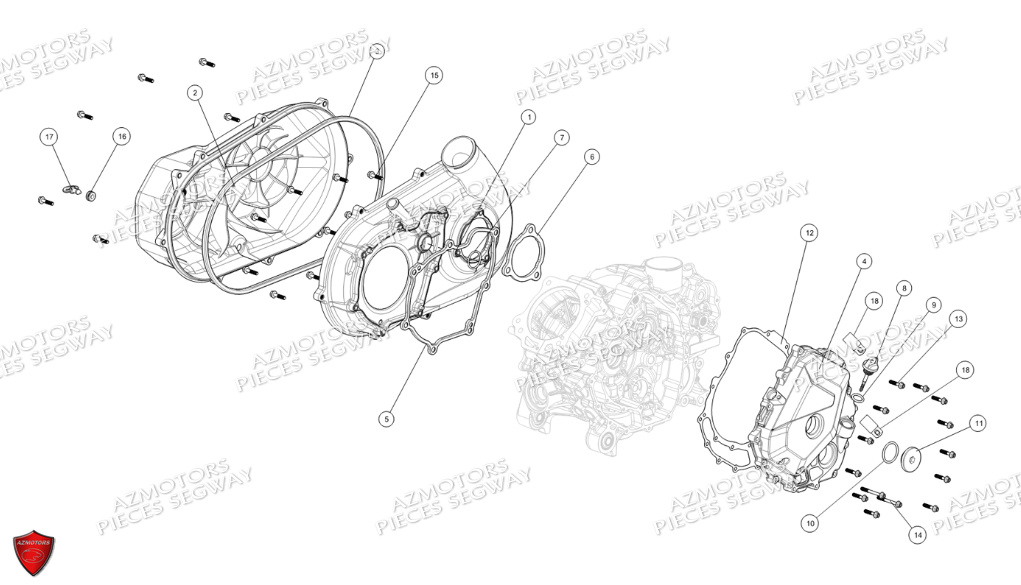 Caches Variateur SEGWAY Pièces QUAD SNARLER AT6S EPS