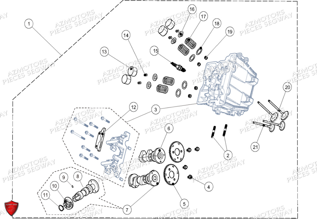 Ensemble Culasse SEGWAY Pièces QUAD SNARLER AT6S EPS