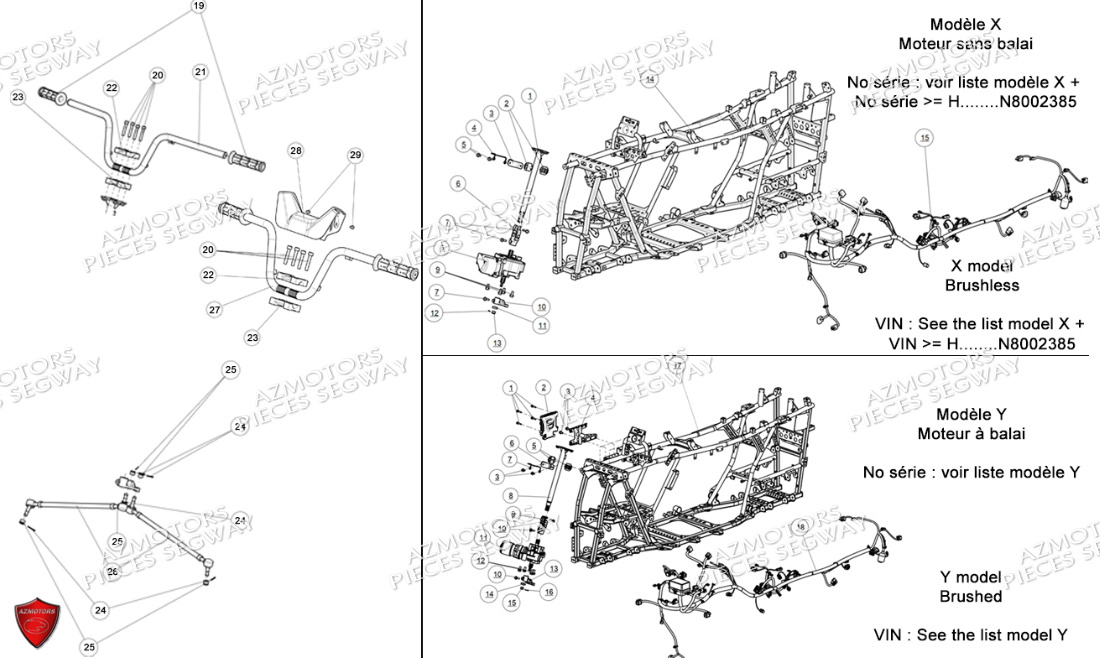 Guidon Direction Assistee SEGWAY Pièces QUAD SNARLER AT6S EPS