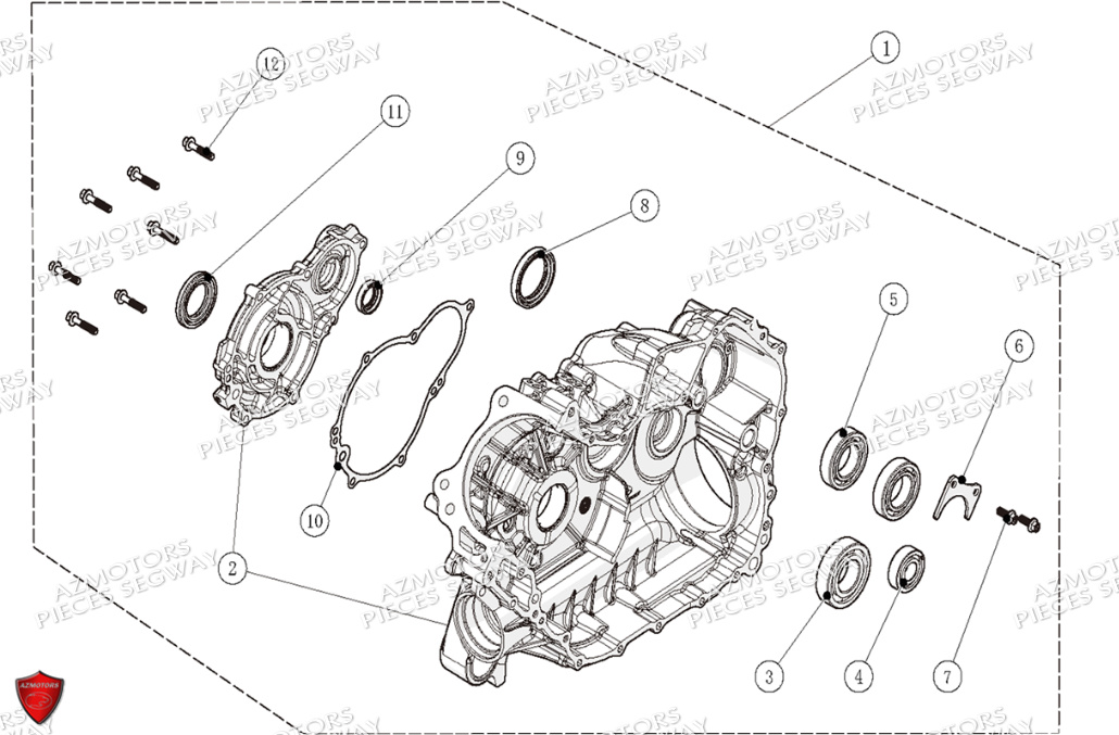 KIT CARTER MOTEUR DROIT SEGWAY AT6S