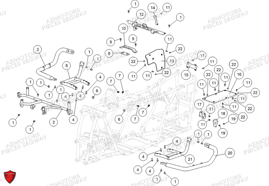 Nerf Bars Supports Divers SEGWAY Pièces QUAD SNARLER AT6S EPS