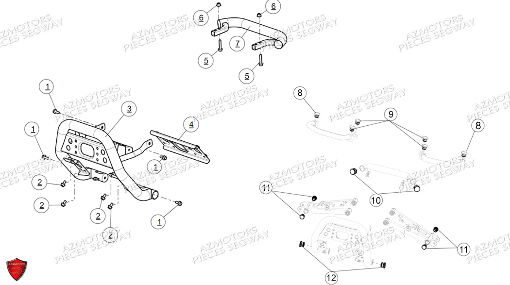 Pare Chocs SEGWAY Pièces QUAD SNARLER AT6S EPS