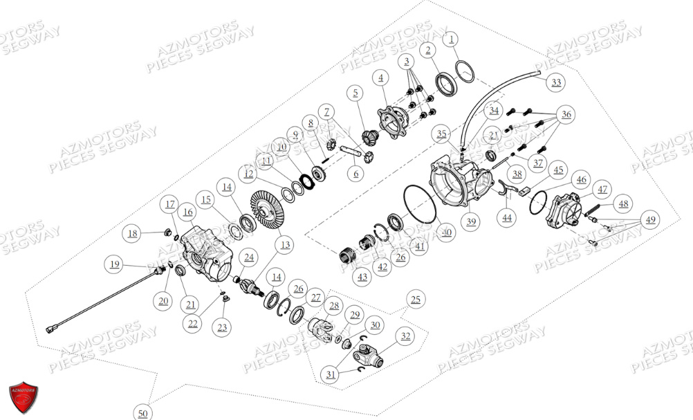 Pont Avant Differentiel SEGWAY Pièces QUAD SNARLER AT6S EPS