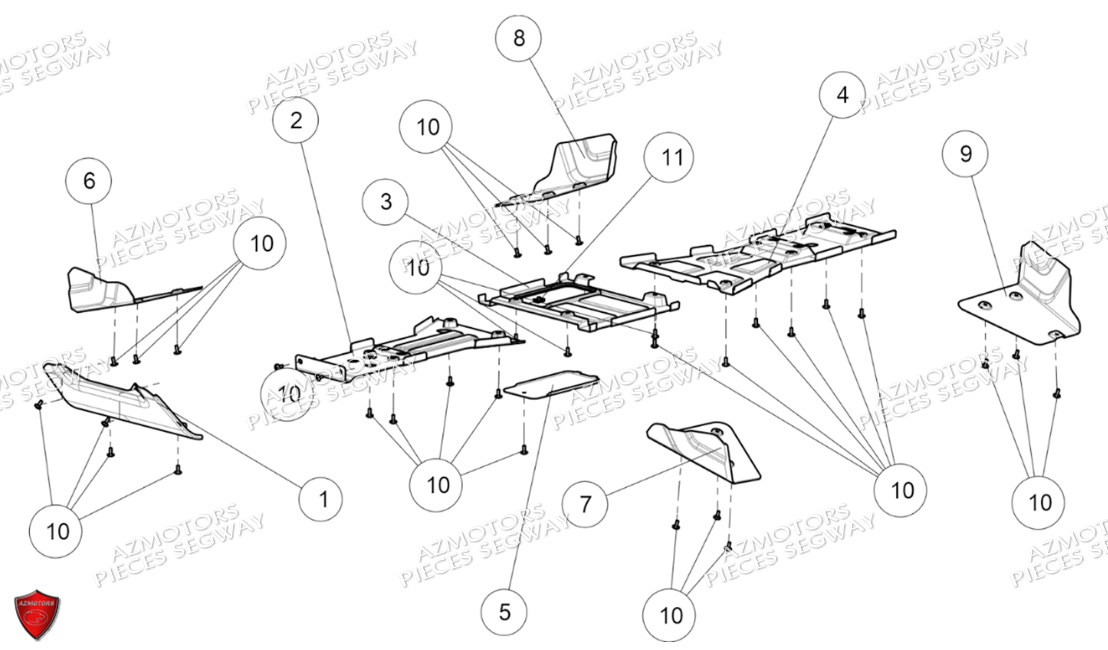 Protections Inferieures SEGWAY Pièces QUAD SNARLER AT6S EPS