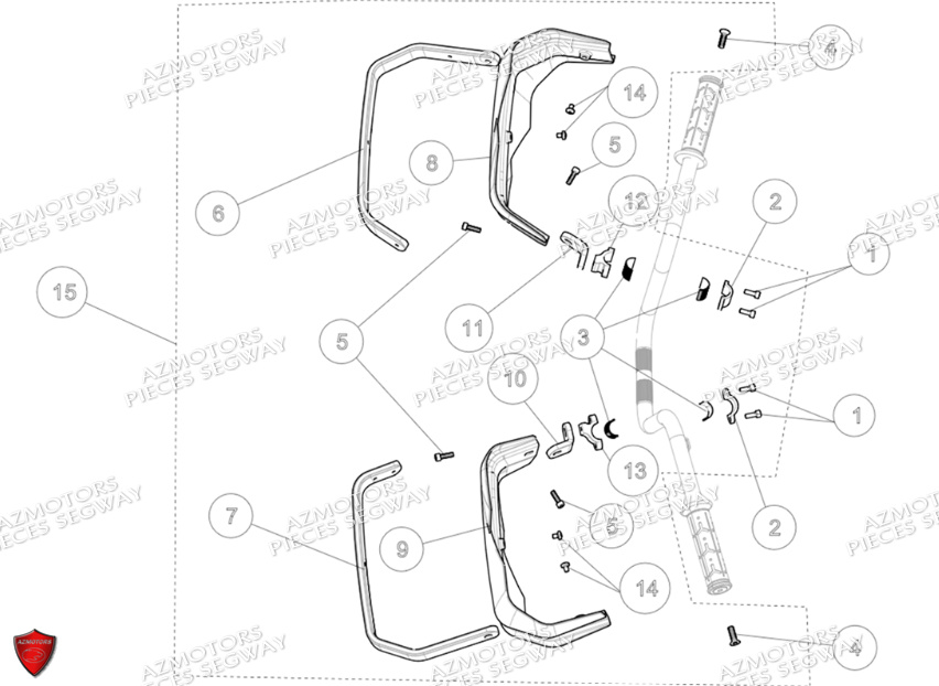 Protege Main SEGWAY Pièces QUAD SNARLER AT6S EPS