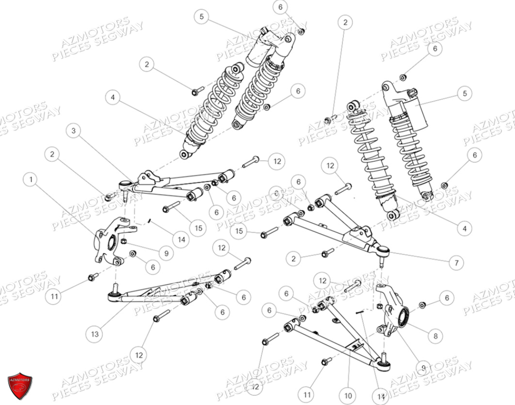 Suspension Avant SEGWAY Pièces QUAD SNARLER AT6S EPS