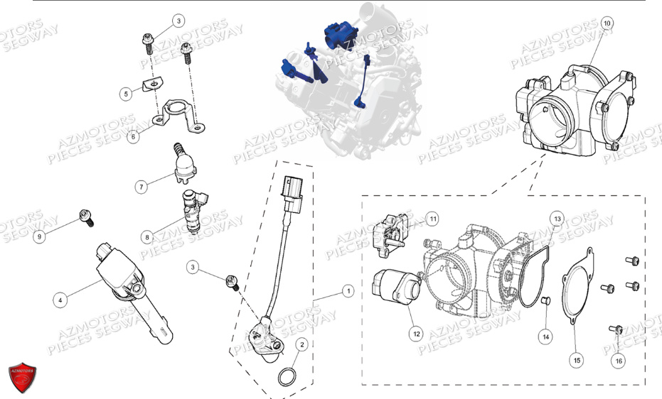 Systeme D Injection SEGWAY Pièces QUAD SNARLER AT6S EPS