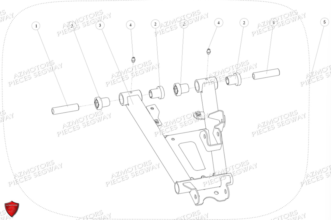 Triangle Arriere Inferieur Droit SEGWAY Pièces QUAD SNARLER AT6S EPS