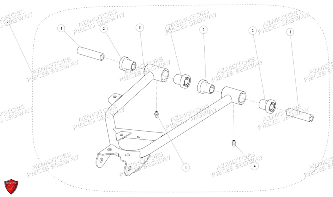 Triangle Arriere Superieur Gauche SEGWAY Pièces QUAD SNARLER AT6S EPS