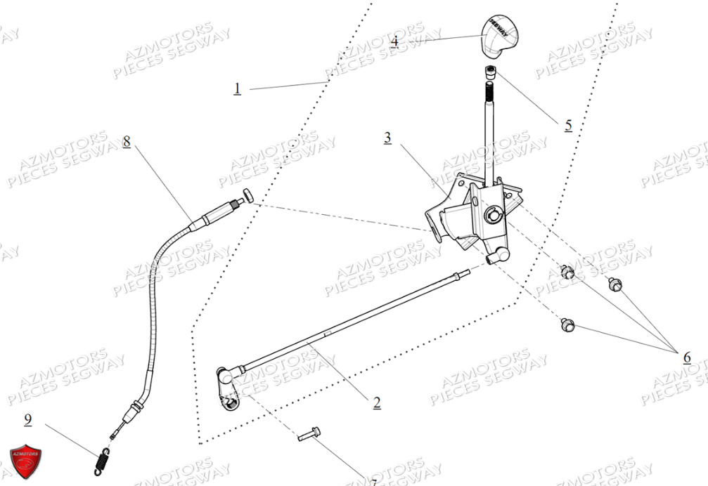 Tringlerie De Vitesse SEGWAY Pièces QUAD SNARLER AT6S EPS