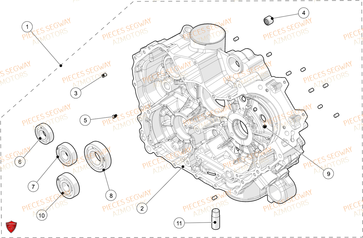 Kit Carter Moteur Gauche SEGWAY Pièces SNARLER AT6S LUXE