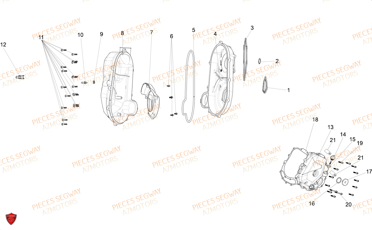 Caches Variateur SEGWAY Pièces SNARLER AT6S STANDARD