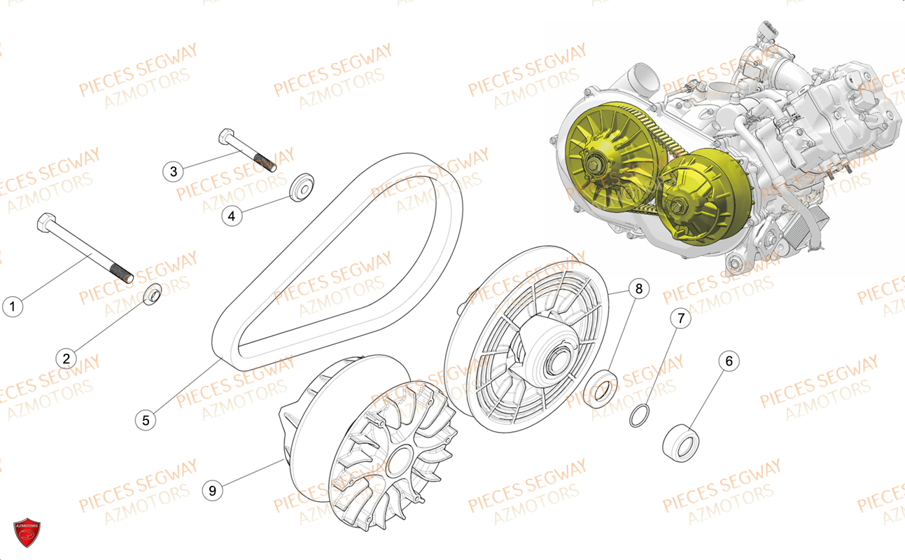 Variateur SEGWAY Pièces SNARLER AT6S STANDARD