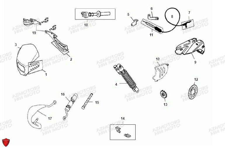 Carenages Pieces Option VENT PIECES HM 50 BAJA & 50 DERAPAPAGE (STANDARD CADRE ACIER)(2012)