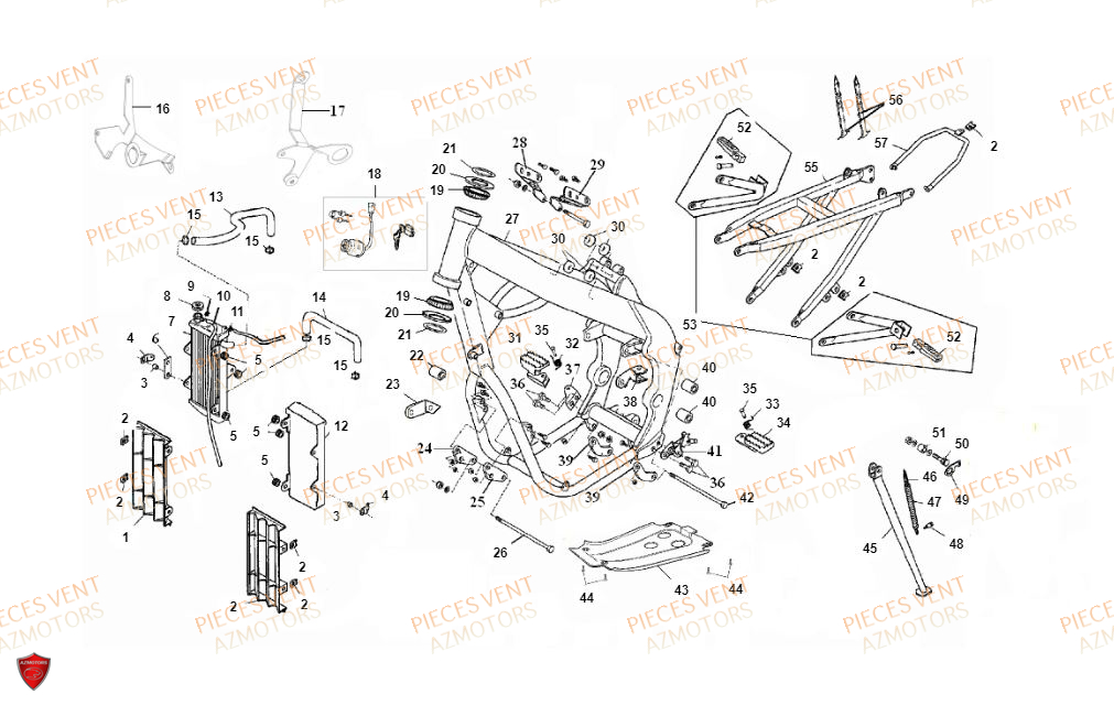 Chassis VENT Pièces VENT BAJA 125 4T 2018 (STANDARD)