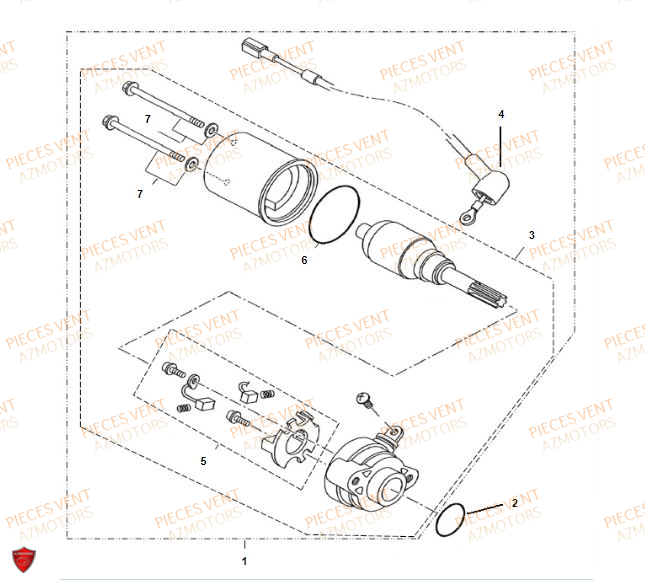 Demarreur VENT Pièces VENT BAJA 125 4T 2018 (STANDARD)